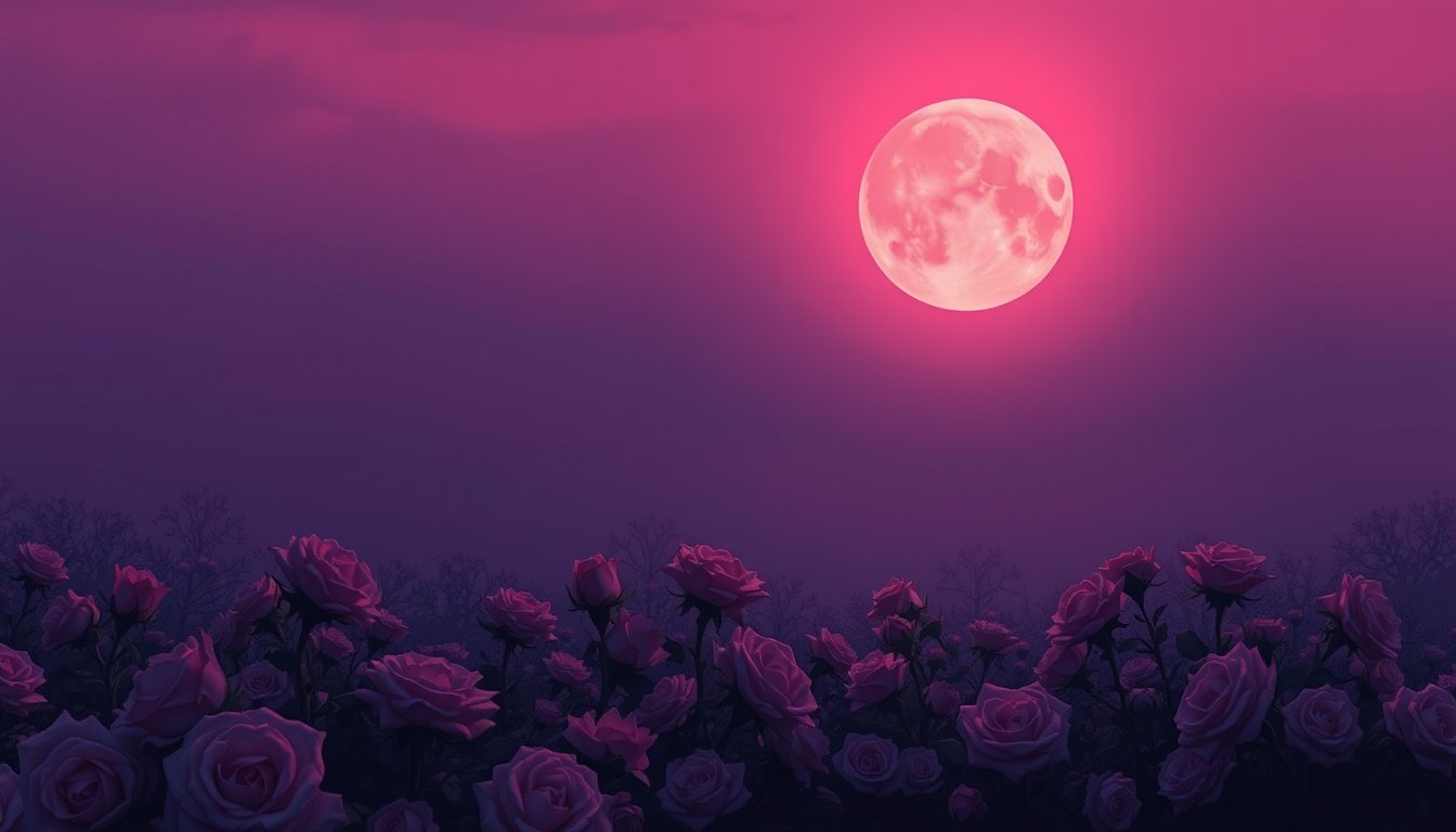 A soft pink-gold planet glowing over a rose garden in twilight — venus retrograde meaning, love and values